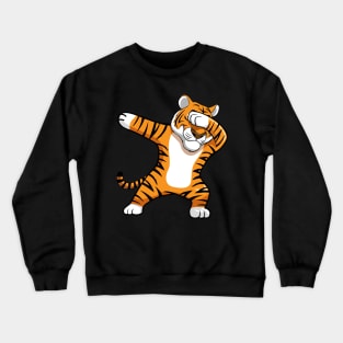 Dabbing Tiger Football Mascot Crewneck Sweatshirt